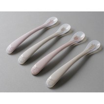 친구출산선물 동물그림 이유식스푼 자기주도 8개월 아기이유식 실용적 앙증맞은 아기, 그레이(곰)