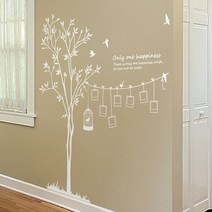 홈카페꾸미기 봄나무 반-C타입 벽구멍스티커