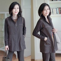 쉬즈마담 J31090 초경량 슬림 카라롱조끼 엄마옷 마담의류