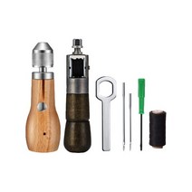 가죽 바느질 Awl 스레드 키트 DIY 수동 재봉틀 빠른 Stitcher 공예 Shoemaker 캔버스 수리 도구455505 L4, 08 C 260m Waxed Thread455505 L