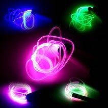 야광 LED 다이어트 유산소 태권도 크로스핏 저녁 야간 운동 줄넘기, 레인보우(색상랜덤)