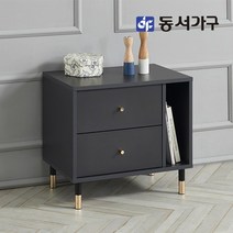 동서가구 네오 유럽풍 골드캐슬 2단 오픈 협탁 NEO135, 화이트