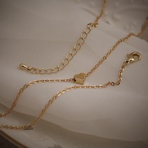 바네코쥬얼리 14K 리얼 GP도금 원러브 심플 써지컬스틸 목걸이 #1734