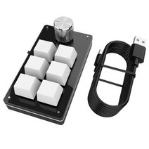 매크로키보드 마키 있는 게임 키 노브 프로그래밍, 없음, 없음, 체코+White USB