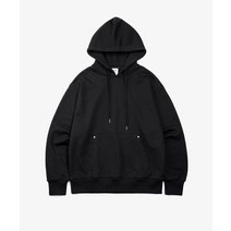 토피 TOFFEE 리벳 애드 포켓 후드 스웻 셔츠 (BLACK) RIVET ADD POCKET HOOD SWEAT SHIRT (BLACK) (KM141032)