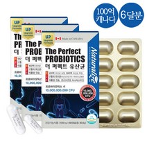 100억 유산균 포스트 프로 바이오틱스 캐나다 캡슐, 6달