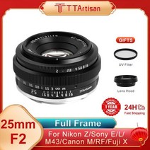 Sony E-Nikon Z 렌즈 용 25mm F2 APS-C 프레임 수동 초점 Canon M R M43 Fuji X Leica Sigma L 마운트, 캐논 RF, 02 캐논 RF