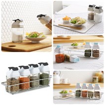 시노글라스 원터치 양념병 블랙 스카이블루 80ml 2p 5p 세트 소금 설탕 후추 양념통, 원터치 양념병 스카이블루  80ml 5P세트