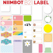 Niimbot B21 라벨프린터 라벨지, 사각투명 50x80