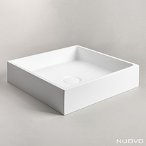 [누오보 NUOVO] NU8001 액상아크릴 무광 화이트 호텔 인테리어 고급 탑볼 세면기 (400), 선택안함, 선택안함, 선택안함