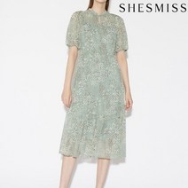 [백화점매장 정품출고] 쉬즈미스 원피스 SWWOPM21180 리본 스트랩 쉬폰