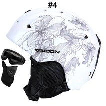 스키헬멧 달 남자 여성 성인과 스노우 보드 스케이트 보드 장비 설상차 오토바이, 4 회색 라인 꽃, 엘(58-61cm)