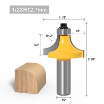 트리머 목공 라운딩 라우터 커터 코너 커터 . 섕크 라운드 오버 비트 도구용 베어링 포함 텅스텐 카바이드 라운더 모서리컷팅기코너재단기 모서리컷팅기, 12.7 x r12.7