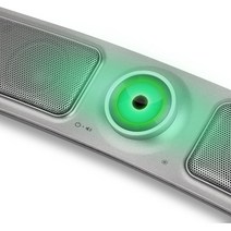 브리츠 BZ-SP700X 2채널 신플한 커브형 LED 게이밍 사운드바 스피커
