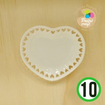 파스텔크래프트 (21)미니어처소품*하트접시*7x6cm(10개입) J-04-208