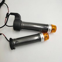 전동킥보드스로틀 전동킥보드 전기 자전거 스로틀 회전 변신 속도 제어 가속기 컨트롤러 속도계 핸들 바 도난방지 잠금 트위스트 스로틀그립 + 터닝 라이트 전기 자전거 액세서리 바, 스로틀 및 회전