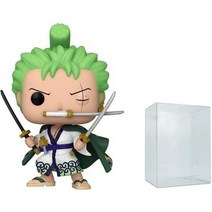 POP 원피스 - Roronoa Zoro Funko 비닐 피규어 (호환 가능한 팝 프로텍터 케이스와 번들)