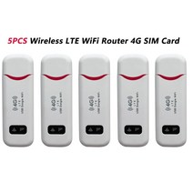 유심 라우터 이동식 와이파이 인터넷 에그 데이터 차량용 무선 lte wifi 4g sim 카드 휴대용 150mbps usb 모뎀 pocket hotspot dongle for, 5개
