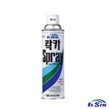 일신 락카 스프레이 페인트 420ml 백색 셀프 도색 목재 철재 자동차 차량