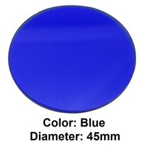 잔광제거콘덴서 잔광제거 콘덴서 전등교체 잔광현미경 컬러 필터 녹색/파란색/노란색/빨간색 반투명 유리, 한개옵션1, 13 45mm Blue