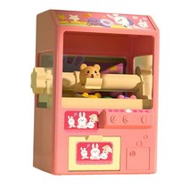 미니뽑기기계 인형 사탕 캡슐 뽑기 기계 전자 발톱 기계 손 크랭크 수동 장난감 빛과 음악 전기, 04 분홍색