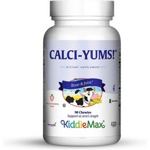 칼슘 Maxi Health KiddieMax Calcium - CalciYum! Flavored -Animal Shaped Chewies Kosher (90 Count), 90 Count