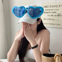 걸스코코 빅하트 선글라스 인싸안경 파티 생일 썬글라스 홈파티 6color, 블루