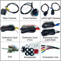 어라운드뷰 자동차어라운드뷰 3D 360도 후방카메라 서라운드 HD 디지탈 고해상도 전용모니터 적용 옴니뷰 차량용핸드폰거치대 어라운드뷰설치 24시간 주차 모니터링 블랙박스 시스템, ccd