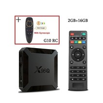 2022 고품질 X96Q 스마트 TV 박스 안드로이드 10.0 Allwinner H313 쿼드 코어 2GB 16GB 4K HD 셋톱 PK 미니, 04 2G 16G add G10S_03 영국 플러그