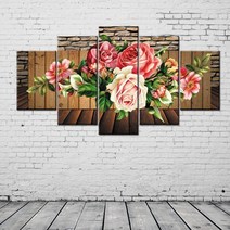 아트미니 보석십자수 5단 장미 화훼 목련 목단화 화중군자 DIY키트, 115*60cm