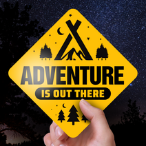 캠핑 스티커 자석 반사 탈부착 C타입, 01