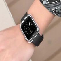 애플 워치 호환 7 6 5 4 3 SE 테두리 범퍼케이스 38mm 40mm 42mm 44mm AW-TPU-B1, (TPU)투명 (범퍼)케이스, (38/40mm)