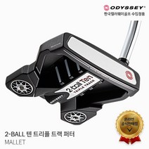 오디세이 투볼 2-BALL 텐 트리플트랙 TRIPLE TRACK 말렛 퍼터 2022년, 34인치 오버사이즈