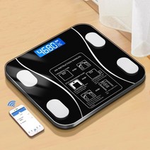 가정용 스마트 디지털 체중계 디지털 체지방 저울 밸런스 블루투스 체성분 분석기 욕실 저울 전자 바닥 저울, 검은색