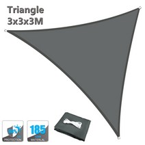 테라스차양막 어닝 천갈이 천막 비가림막 그늘막 방수 야외 캐노피 정원 캠핑 텐트에 대한 태양 태양 보호소 큰 천 보호, 딥 그레이 3x3x3m, 협력사