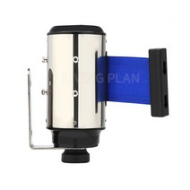 리빙플랜 벽걸이 자동벨트차단봉 고급형1개 국산생산 폭5cm/길이2M, 적색, 적색