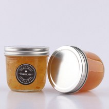 원형스크류300 1개 유리병 잼병 쨈병 (약 지름 8cm x 높이 8.2cm), 1, A1-원형스크류300 은색캡-1개