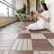 방부목 목재 합성데크 베란다 인조 테라스 옥상 조립식 사이즈 타일 전원주택 나무, 7