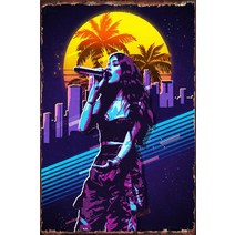 led글씨 네온바 네온 바 오픈 장식 금속 로그인 틴 플레이트 벽 룸 레트로 빈티지 홈 클럽 남자 동굴 카페, 08 Blue_01 20x30cm