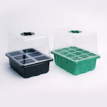 수경재배 모종트레이 육묘 삽목 상자 씨앗발아 미니온실 원예용품, 소형12구 Low, 화이트