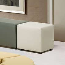 다우미 성인용 모티브 1인용 사각스툴, 연그레이 (T-872)