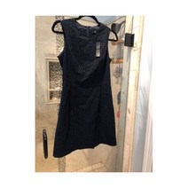 새제품 새상품 $235 띠어리 SZ 스몰 S 4 민소매 코튼 네이비 블루 드레스 하객 명품