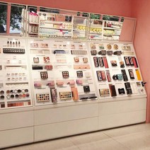 화장품 진열대 향수 미용실 코스메틱 백화점 네일샵 관리실, 상세 페이지 참고, 색상이잘어울리는유기농사이드보드-오렌지핑크