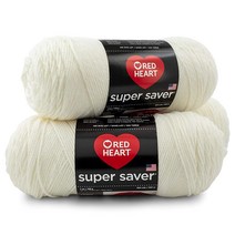 RED HEART Super Saver 3팩 실 정품보장, Soft White