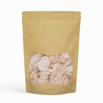 홍진포장 인쇄형 크라프트 땅콩 투명창 지퍼스탠드 스탠딩지퍼백 100장 사이즈 7종, 22 x 30cm - 100장 (장당275원), 1개