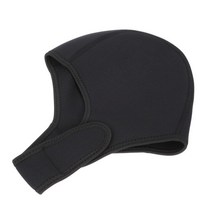 스쿠버모자 다이빙후드 잠수모자 서핑캡 다이빙 후드 head rubber swim for cap bathing dive gear swim, 검은색
