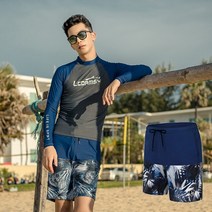 프리다이빙수트 남성 및 여성용 긴 소매 서핑 스쿠버 다이빙 잠수복 슈트 반바지 세트, 04 Short men_02 M