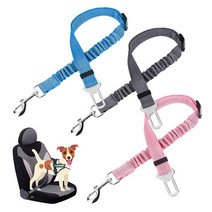 애완동물 강아지 고양이 조절가능 자동차 안전벨트 대형견 애견 차량 드라이빙킷 카시트 목줄 충격흡수, 2반려견밸트-그레이