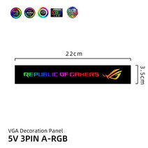 pc케이스 데스크탑본체케이스 diy 조립 PC 미니 미들 타워 컴퓨터케이스 A-RGB VGA GPU 사이드 패널 사용자 정의 장식 비디오 카드 커버 5V3PIN/12V4PIN A, 05 5V 3PIN Black