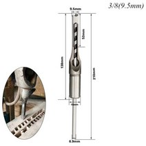 6 Pcs 세트 철강 사각형 구멍 드릴 광장 장부 구멍 샐러드 드릴 구멍 스테인레스 스틸 도구 세트 전체 지상 금속 리머 도구, 9.5mm
